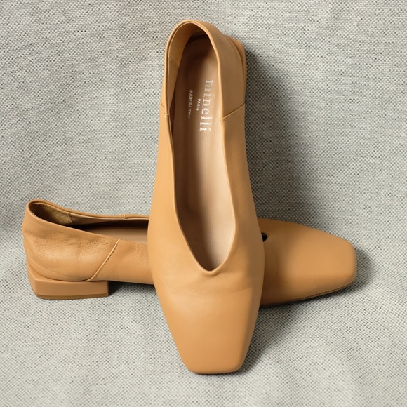 Minelli Fanye Beige Square Toe Ballet Flats - Picture 6 of 7